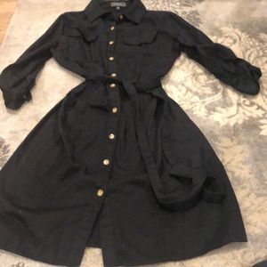 Elementz Black Button Up Dress